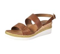 Femmes Espadrille Wedge Strappy Sandales Large Fit Plateforme creux chaussures noires boucle réglable sangle de cheville Slingback Slip-on Sandale costume ennemi été mariage Casual marche (Brown, 41)