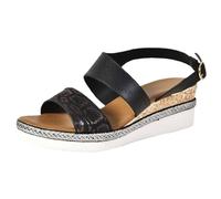 Femmes Espadrille Wedge Strappy Sandales Large Fit Plateforme creux chaussures noires boucle réglable sangle de cheville Slingback Slip-on Sandale costume ennemi été mariage Casual marche (Black, 41)