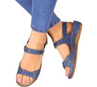 Femmes Été Ouvert Bout Confortable Plat Sdals Super Doux Premium Orthopédique Talons Bas Marche Kle Creux Rond Sdals Correcteur D’Orteil, A, 36 EU
