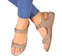 Femmes Été Ouvert Bout Confortable Plat Sdals Super Doux Premium Orthopédique Talons Bas Marche Kle Creux Rond Sdals Correcteur D’Orteil, C, 37 EU