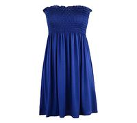 Femmes Été Sweetheart Solid Wrap Taille Haute A-Line Robe Plissée Bohème Plage Mini Jupe, Bu2., XL