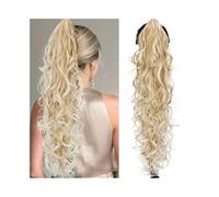 Femmes Extension de cheveux synthétiques longs et bouclés, queue cheval, résistante à la chaleur, clipser, for un usage quotidien Extensions de cheveux(18H10)