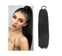 Femmes Extension de queue cheval longue et lisse for femme, postiche synthétique tressé à faire soi-même 61 cm avec élastique Utilisation quotidienne(4)