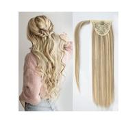 Femmes Extension de queue de cheval #8/613 cheveux humains enroulés autour de la queue de cheval - 25,4-66 cm - Longue ligne droite à clipser avec pâte magique for femme Utilisation quotidienne(26in