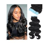 Femmes Extensions de cheveux à bande adhésive for femmes noires, 20 pièces, humains Extensions de cheveux à bandes adhésives(22 inches)