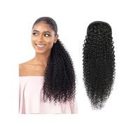 Femmes Extensions de queue de cheval de cheveux humains 8"-26" Afro Kinky Curly Cordon Queue de cheval Naturel Noir Brésilien Remy Extensions de cheveux Clip en queue de cheval postiche Utilisation qu