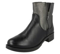 Femmes F5R0704 Talon Bloc Bas Fermeture Éclair Bottines Hiver Par Spot On Solde