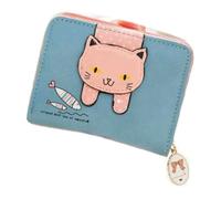 Femmes filles cuir petit portefeuille porte-monnaie multi-fonctions pièces de monnaie originalité /tête de chat/ - Jucnuz - sécuri