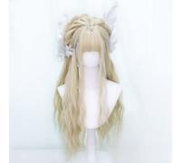 Femmes Filles Longs Cheveux Bouclés Perruques De Cosplay Blondes Ondulées Lolita Harajuku Perruque Douce Perruque D'halloween Pour Un Usage Quotidien Fête D'halloween (12)