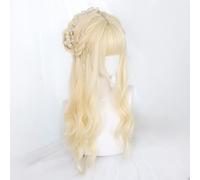 Femmes Filles Longs Cheveux Bouclés Perruques De Cosplay Blondes Ondulées Lolita Harajuku Perruque Douce Perruque D'halloween Pour Un Usage Quotidien Fête D'halloween (4)