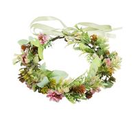 Femmes Fleur Bandeau avec Ruban Couronne de Mariée Fleur Accessoires Chapeau Ornement Party Festival Beach Travle Mariage Accessoires Couronne de Mariage Accessoire Photo de maternité