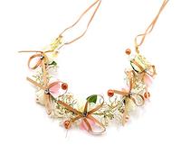 Femmes Fleur Blanche Bandeau, Feuille D'argent Perle Cheveux, Cristal Casque, Mariage Cheveux Accessoire, pour Dames, Filles