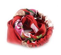 Femmes Floral Print Twisted Head Twisted Head Wrap Cheveux Turband Bandeau vin rouge Robuste et rentableUn design intelligent