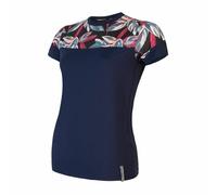 Femmes fonctionnel t-shirt Sensor Coolmax Impressionner profond bleu / feuilles L