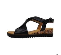 Femmes Gabor Comfort Sandalettes Textile Fermoir Plat - Noir 38