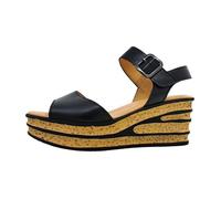 Femmes Gabor Sandalettes compensées Cuir Fermoir Talon compensé - noir (So.schw.) 39