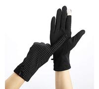 Femmes Gants de Conduite Cyclisme Coton Mitaines Eté Mince Dentelle Respirant Anti-UV Protection Solaire Gants d'Ecran Tactile Gloves Finesse Travail Sport pour Moto Vélo Scooter VTT Equitation