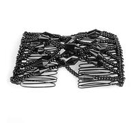 Femmes Girl Easy H Perles Glisser le Peigne Extensible Clamp/Holder à Cheveux Extensible Épingle à Cheveux Noir Chable Hairpin Black CombsTroby Combstretchable Hairpingirl StretchyPrunchy