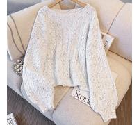 Femmes grande taille Ajusté décontracté Col rond Manches longues Pull en tricot torsadé, Automne/Hiver 0XL,1XL,2XL,3XLUnicoloreTricots