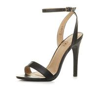 Femmes Haute Talon fête à Peine là Boucle lanières Sandales Chaussures Pointure 4 37,Noir