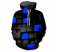 Femmes Hommes Abstrait Géométrie Imprimé 3D Sweats à Capuche Drôle Manches Longues Sweatshirts Cordon à Tirer Poche Pullover Tops