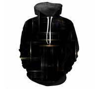 Femmes Hommes Abstrait Géométrie Imprimé 3D Sweats à Capuche Drôle Manches Longues Sweatshirts Cordon à Tirer Poche Pullover Tops