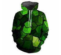 Femmes Hommes Abstrait Géométrie Imprimé 3D Sweats à Capuche Drôle Manches Longues Sweatshirts Cordon à Tirer Poche Pullover Tops