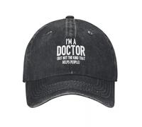 Femmes Hommes Je suis Un médecin mais Pas Le Genre Qui Aide Les Gens Casquette de Baseball imprimée Casquette de Papa de Camionneur réglable Casquette Snapback