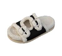 Femmes Hommes Pantoufles Peluche,Chaussons d'intérieur en Peluche Plats Intérieur Cozy Slippers Mousse Mémoire Fashion Home Shoes Légères et Respirantes pour La Maison Chambre