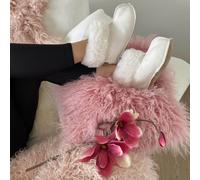 Femmes & Hommes Peau de Mouton Chaussons Bettschuhe Dream Blanc Semelle en Cuir