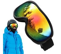 Femmes Hommes Ski Goggles - Lunettes de neige haute définition avec objectif anti-brouillard, STRAPE DE PROTECTION UV400 GLIDE RÉGLABLE, Wide Field-Of View Design Snow Sports, Cold Weather Eye Safety