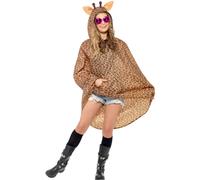 Femmes Hommes Unisexe Animal Ponchos Showerproof Festival Déguisement Adulte