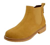 Femmes Hush Puppies Daim Bottines Avec Fermeture Éclair Côté Et 3 CM Bloc Talon
