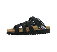 Femmes Jane Klain Mule Textile Glissement/ouvert Plat - black / silver 057 36