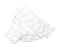 Femmes jetables 100% Coton Pur sous-vêtements de Voyage Culottes Granny mémoires Blanches/Multiclore (10pk) (Blanc, Moyen:Taille 71-83cm, Hanches 95-106cm)