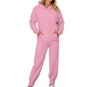 Femmes Jogging Survêtement, Sweat À Manches Longues Et Pantalon 2 Pièces, Doux Et Surdimensionné, Tenue De Fitness Decontracté Couleur Unie Pour L'automne Et L'hiver