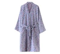 Femmes Kimono Robes Léger en Tricot Spa Robe Doux Vêtements De Nuit Col en V Dames Loungewear Peignoir,Violet,XL