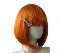 Femmes léger et résistant à la chaleur longueur d'épaule fibre droite ajustement ajustement actif prêt à l'emploi synthétique court perruque droite coupe épaule construction légère élastique réglable