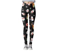 Femmes Legging Noel Pantalon Noel DrôLe Collants Sport Fitness, Tenue Sports Fitness Gym Running Pants Collants Imprimé ThèMe NoëL VêTement Respirant Douce Serré Extensible