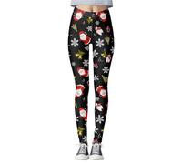 Femmes Legging Noel Pantalon Noel DrôLe Collants Sport Fitness, Tenue Sports Fitness Gym Running Pants Collants Imprimé ThèMe NoëL VêTement Respirant Douce Serré Extensible