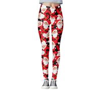 Femmes Legging Noel Pantalon Noel DrôLe Collants Sport Fitness - Tenue Sports Fitness Gym Running Pants Collants Imprimé ThèMe NoëL VêTement Respirant Douce Serré Extensible