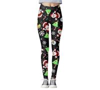 Femmes Legging Noel Pantalon Noel DrôLe Collants Sport Fitness, Tenue Sports Fitness Gym Running Pants Collants Imprimé ThèMe NoëL VêTement Respirant Douce Serré Extensible
