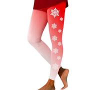 Femmes Leggings Noël Drôle Imprimé Pantalon de Yoga Taille Haute Noel Motif Slim Casual Leggings Confortables ÉLastiques Et LéGers Pantalons Chauds Hiver Jogging Athletic (02 Watermelon Red, XL)