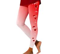 Femmes Leggings Noël Drôle Imprimé Pantalon de Yoga Taille Haute Noel Motif Slim Casual Leggings Confortables ÉLastiques Et LéGers Pantalons Chauds Hiver Jogging Athletic (05 Watermelon Red, XXL)