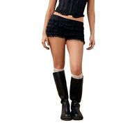 Femmes Lolita Short Y2K Dentelle Multicouches à Volants Short Lolita Pumphose Épissure Noeud Dentelle Ruché Pantalon Court Taille élastique Mini Sptizen Short Fées Micro-Pantalons Pettipants
