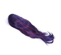 Femmes Long Wig Straitement Bleu Violet Sight Highlight Color Hair Bangs Simulation False Hair Wigs for Cosplay