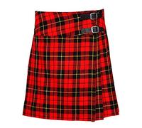 Femmes Longueur Genou Jupe Kilt 20" Longueur Écossais Plissé Kilts - Wallace - Rouge