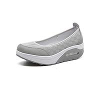 Femmes Mailles Compensées Mocassins Casuel Respirant Loafers Confortables Baskets Plateforme Minceur Chaussures de Marche