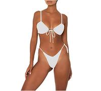Femmes Maillot De Bain Deux pièces Ficelle de Cravate Halter Bikini Rembourré Réglable Triangle Bikini Classique Push-Up Brésilien