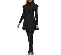 Femmes Maillots de Bain Musulmans Islamique Modest Couverture Complète Burkini Manches Longues Haut Pantalon Natation été Tenue de Plage Maillots Rashguards 3 Pièce Confortable